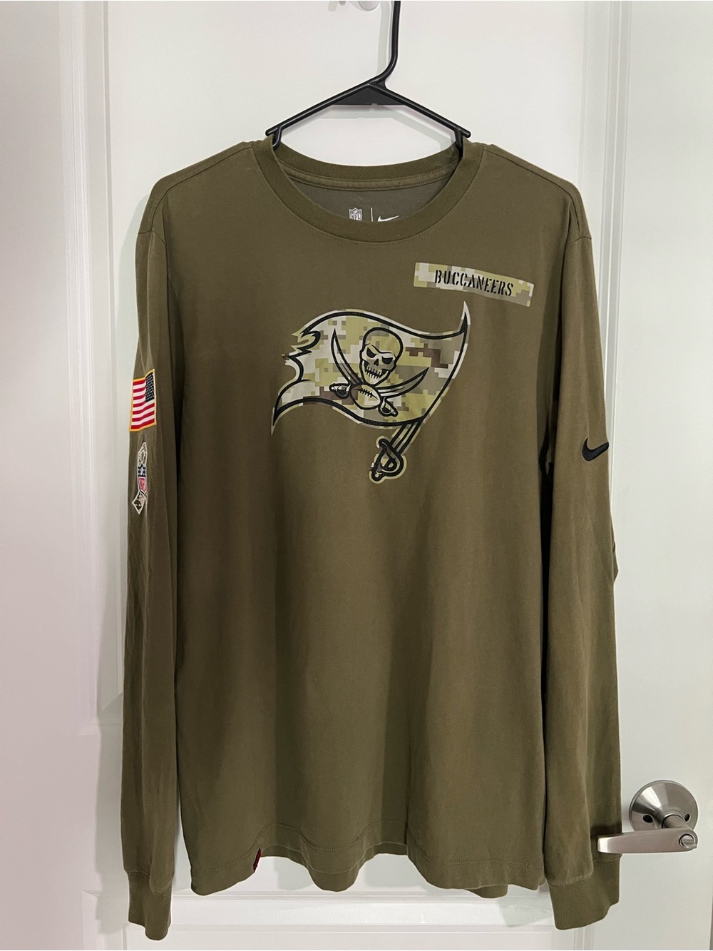 Nike Olive Green Tampa Bay Buccaneers Long-Sleeve Tee